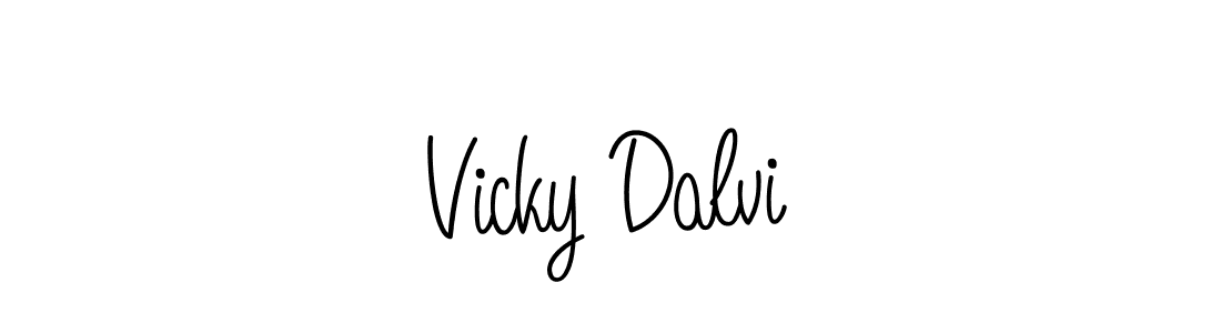 Make a beautiful signature design for name Vicky Dalvi. With this signature (Angelique-Rose-font-FFP) style, you can create a handwritten signature for free. Vicky Dalvi signature style 5 images and pictures png