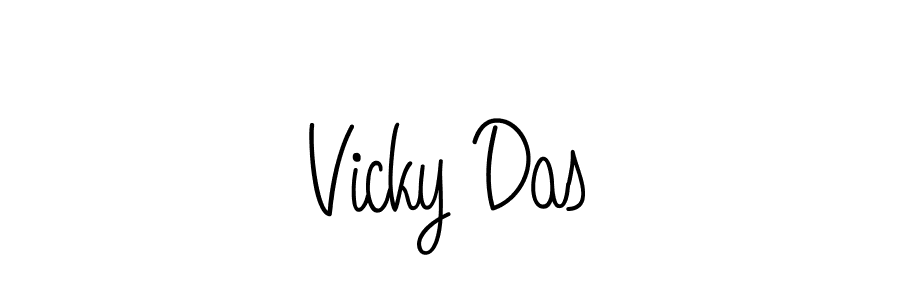 Design your own signature with our free online signature maker. With this signature software, you can create a handwritten (Angelique-Rose-font-FFP) signature for name Vicky Das. Vicky Das signature style 5 images and pictures png