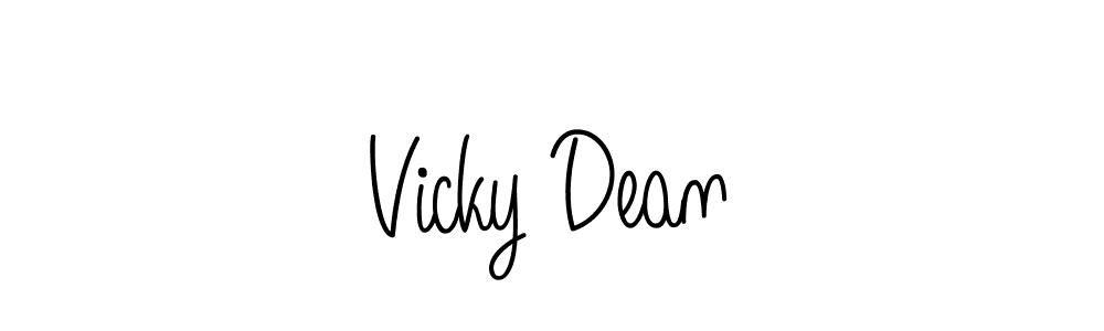 Vicky Dean stylish signature style. Best Handwritten Sign (Angelique-Rose-font-FFP) for my name. Handwritten Signature Collection Ideas for my name Vicky Dean. Vicky Dean signature style 5 images and pictures png