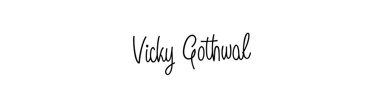 if you are searching for the best signature style for your name Vicky Gothwal. so please give up your signature search. here we have designed multiple signature styles  using Angelique-Rose-font-FFP. Vicky Gothwal signature style 5 images and pictures png