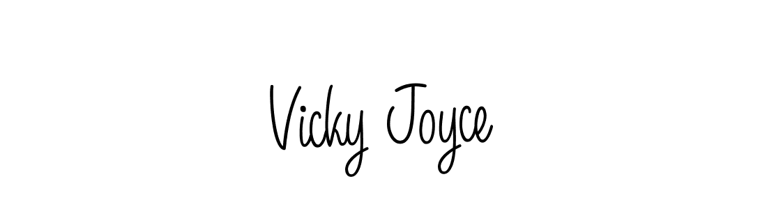 Vicky Joyce stylish signature style. Best Handwritten Sign (Angelique-Rose-font-FFP) for my name. Handwritten Signature Collection Ideas for my name Vicky Joyce. Vicky Joyce signature style 5 images and pictures png
