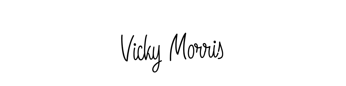 Design your own signature with our free online signature maker. With this signature software, you can create a handwritten (Angelique-Rose-font-FFP) signature for name Vicky Morris. Vicky Morris signature style 5 images and pictures png