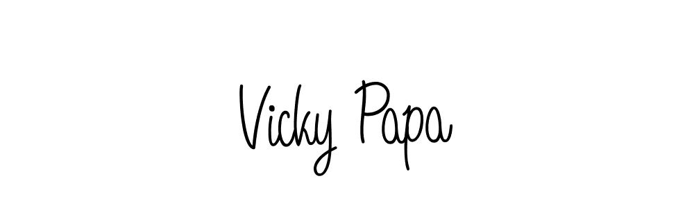 Create a beautiful signature design for name Vicky Papa. With this signature (Angelique-Rose-font-FFP) fonts, you can make a handwritten signature for free. Vicky Papa signature style 5 images and pictures png