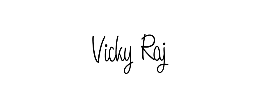 You should practise on your own different ways (Angelique-Rose-font-FFP) to write your name (Vicky Raj) in signature. don't let someone else do it for you. Vicky Raj signature style 5 images and pictures png