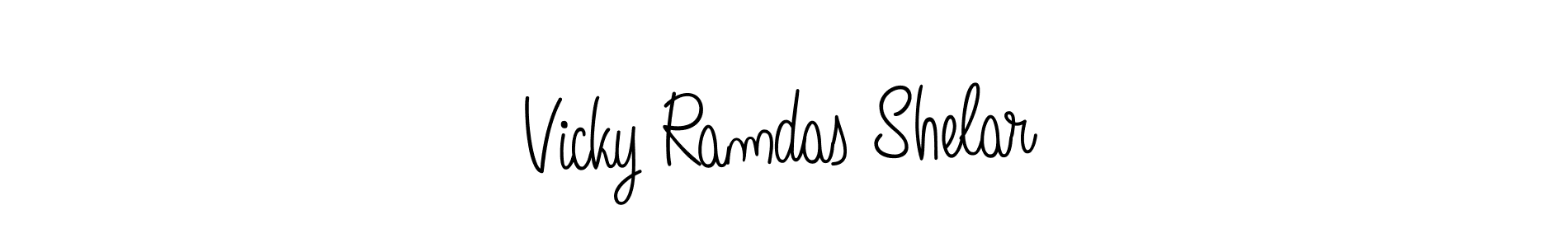 Design your own signature with our free online signature maker. With this signature software, you can create a handwritten (Angelique-Rose-font-FFP) signature for name Vicky Ramdas Shelar. Vicky Ramdas Shelar signature style 5 images and pictures png