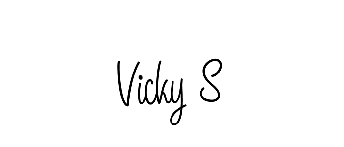 Similarly Angelique-Rose-font-FFP is the best handwritten signature design. Signature creator online .You can use it as an online autograph creator for name Vicky S. Vicky S signature style 5 images and pictures png