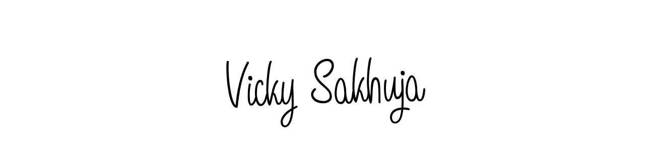 Make a short Vicky Sakhuja signature style. Manage your documents anywhere anytime using Angelique-Rose-font-FFP. Create and add eSignatures, submit forms, share and send files easily. Vicky Sakhuja signature style 5 images and pictures png