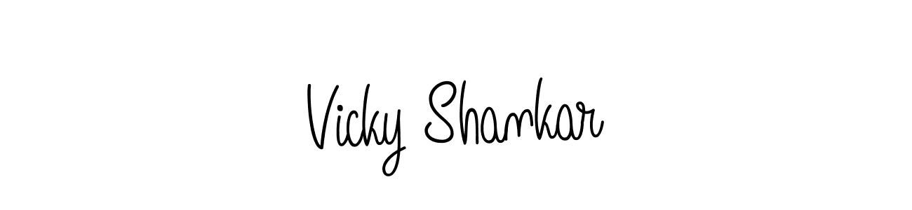 How to make Vicky Shankar signature? Angelique-Rose-font-FFP is a professional autograph style. Create handwritten signature for Vicky Shankar name. Vicky Shankar signature style 5 images and pictures png