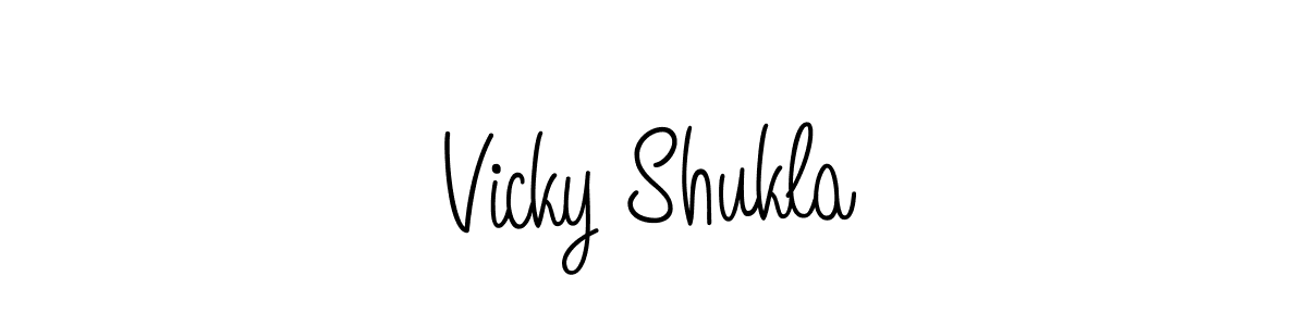 Use a signature maker to create a handwritten signature online. With this signature software, you can design (Angelique-Rose-font-FFP) your own signature for name Vicky Shukla. Vicky Shukla signature style 5 images and pictures png