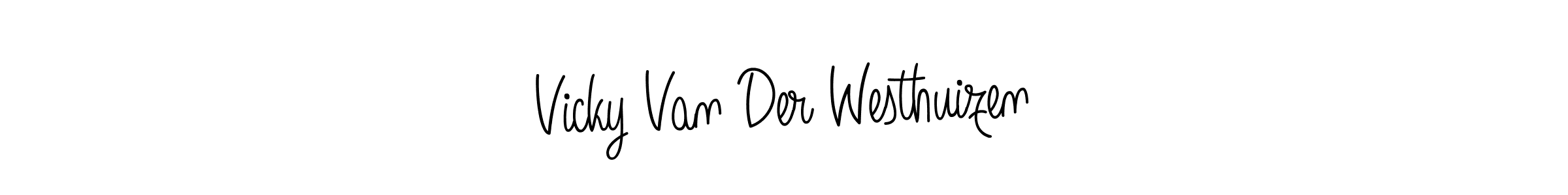Use a signature maker to create a handwritten signature online. With this signature software, you can design (Angelique-Rose-font-FFP) your own signature for name Vicky Van Der Westhuizen. Vicky Van Der Westhuizen signature style 5 images and pictures png