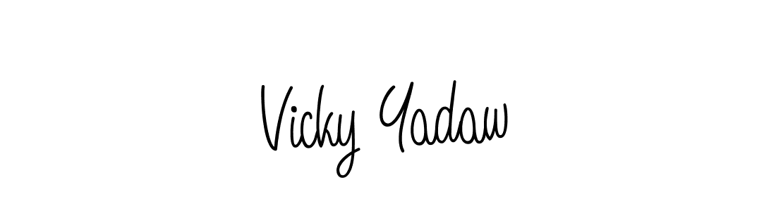Best and Professional Signature Style for Vicky Yadaw. Angelique-Rose-font-FFP Best Signature Style Collection. Vicky Yadaw signature style 5 images and pictures png