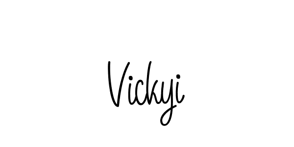 Also we have Vickyi name is the best signature style. Create professional handwritten signature collection using Angelique-Rose-font-FFP autograph style. Vickyi signature style 5 images and pictures png