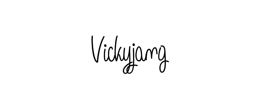 Vickyjang stylish signature style. Best Handwritten Sign (Angelique-Rose-font-FFP) for my name. Handwritten Signature Collection Ideas for my name Vickyjang. Vickyjang signature style 5 images and pictures png