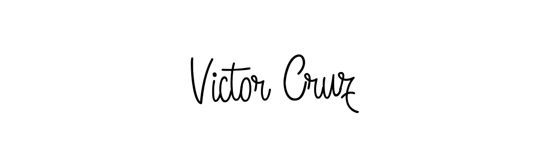 Design your own signature with our free online signature maker. With this signature software, you can create a handwritten (Angelique-Rose-font-FFP) signature for name Victor Cruz. Victor Cruz signature style 5 images and pictures png