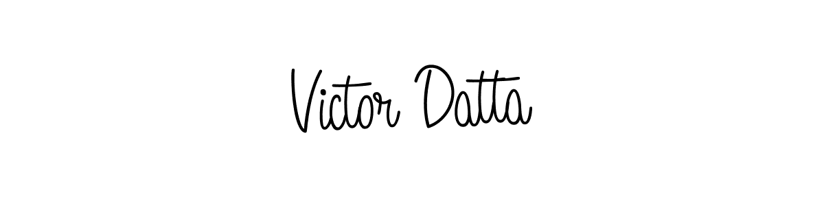 Design your own signature with our free online signature maker. With this signature software, you can create a handwritten (Angelique-Rose-font-FFP) signature for name Victor Datta. Victor Datta signature style 5 images and pictures png