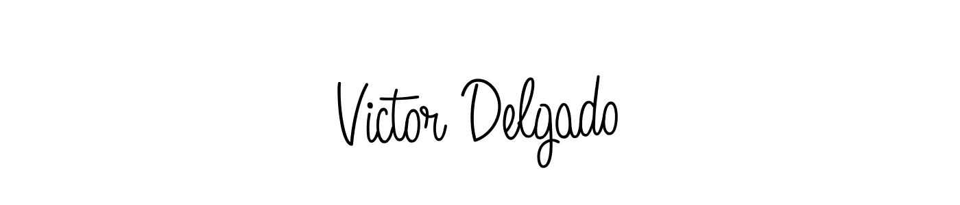 The best way (Angelique-Rose-font-FFP) to make a short signature is to pick only two or three words in your name. The name Victor Delgado include a total of six letters. For converting this name. Victor Delgado signature style 5 images and pictures png