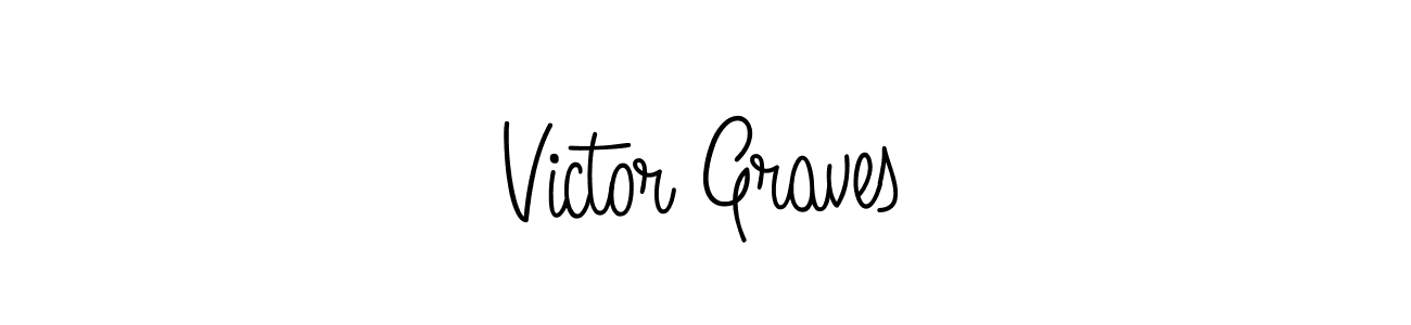 You should practise on your own different ways (Angelique-Rose-font-FFP) to write your name (Victor Graves) in signature. don't let someone else do it for you. Victor Graves signature style 5 images and pictures png