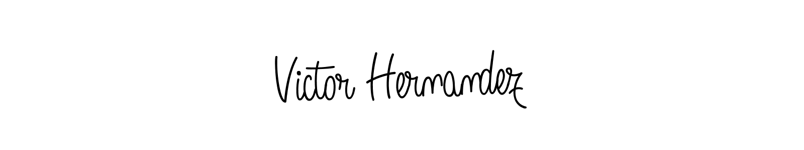 You should practise on your own different ways (Angelique-Rose-font-FFP) to write your name (Victor Hernandez) in signature. don't let someone else do it for you. Victor Hernandez signature style 5 images and pictures png