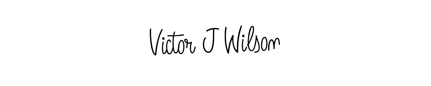 Create a beautiful signature design for name Victor J Wilson. With this signature (Angelique-Rose-font-FFP) fonts, you can make a handwritten signature for free. Victor J Wilson signature style 5 images and pictures png