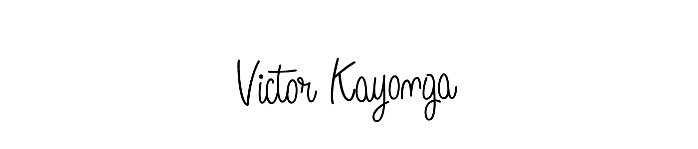 Victor Kayonga stylish signature style. Best Handwritten Sign (Angelique-Rose-font-FFP) for my name. Handwritten Signature Collection Ideas for my name Victor Kayonga. Victor Kayonga signature style 5 images and pictures png