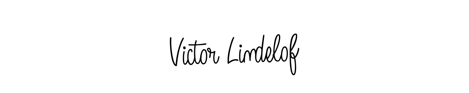 The best way (Angelique-Rose-font-FFP) to make a short signature is to pick only two or three words in your name. The name Victor Lindelof include a total of six letters. For converting this name. Victor Lindelof signature style 5 images and pictures png