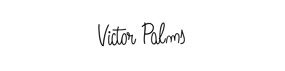 Make a beautiful signature design for name Victor Palms. With this signature (Angelique-Rose-font-FFP) style, you can create a handwritten signature for free. Victor Palms signature style 5 images and pictures png