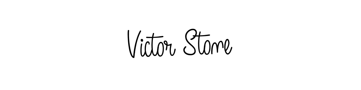 Victor Stone stylish signature style. Best Handwritten Sign (Angelique-Rose-font-FFP) for my name. Handwritten Signature Collection Ideas for my name Victor Stone. Victor Stone signature style 5 images and pictures png