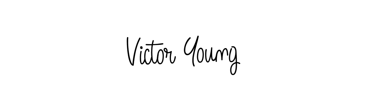 Make a beautiful signature design for name Victor Young. With this signature (Angelique-Rose-font-FFP) style, you can create a handwritten signature for free. Victor Young signature style 5 images and pictures png