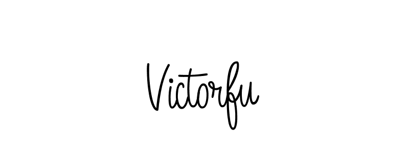 How to make Victorfu name signature. Use Angelique-Rose-font-FFP style for creating short signs online. This is the latest handwritten sign. Victorfu signature style 5 images and pictures png