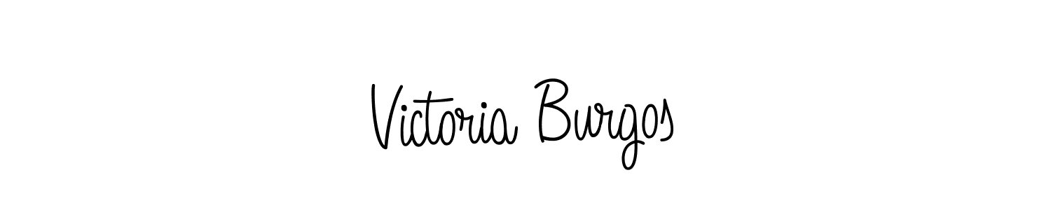 Victoria Burgos stylish signature style. Best Handwritten Sign (Angelique-Rose-font-FFP) for my name. Handwritten Signature Collection Ideas for my name Victoria Burgos. Victoria Burgos signature style 5 images and pictures png