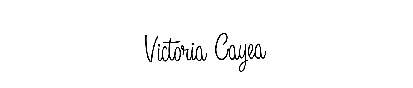 Use a signature maker to create a handwritten signature online. With this signature software, you can design (Angelique-Rose-font-FFP) your own signature for name Victoria Cayea. Victoria Cayea signature style 5 images and pictures png