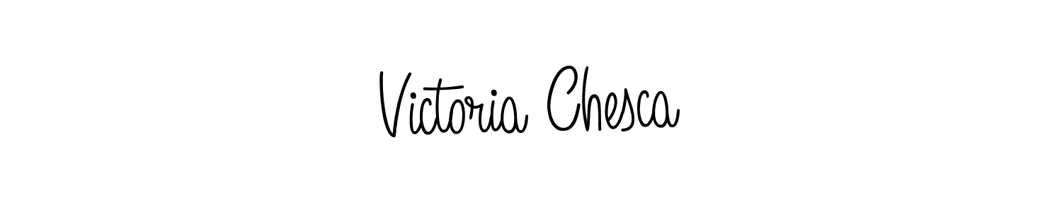 Use a signature maker to create a handwritten signature online. With this signature software, you can design (Angelique-Rose-font-FFP) your own signature for name Victoria Chesca. Victoria Chesca signature style 5 images and pictures png
