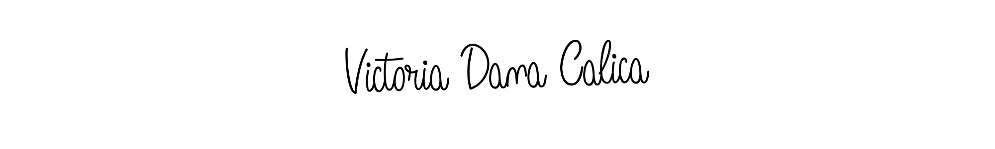 if you are searching for the best signature style for your name Victoria Dana Calica. so please give up your signature search. here we have designed multiple signature styles  using Angelique-Rose-font-FFP. Victoria Dana Calica signature style 5 images and pictures png