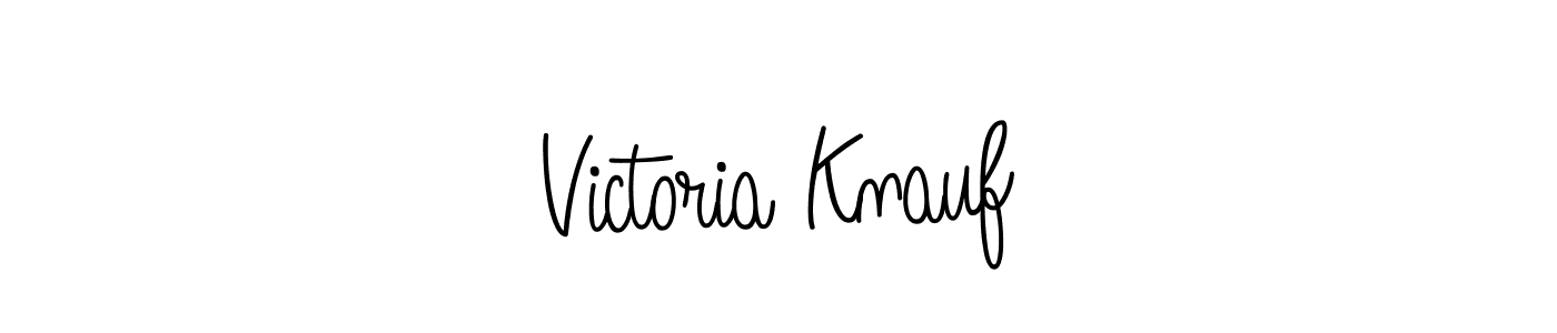 How to make Victoria Knauf name signature. Use Angelique-Rose-font-FFP style for creating short signs online. This is the latest handwritten sign. Victoria Knauf signature style 5 images and pictures png