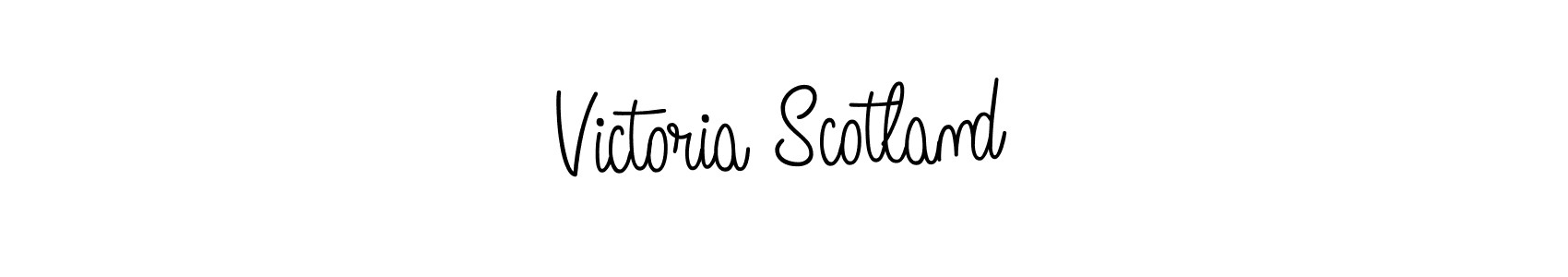 Victoria Scotland stylish signature style. Best Handwritten Sign (Angelique-Rose-font-FFP) for my name. Handwritten Signature Collection Ideas for my name Victoria Scotland. Victoria Scotland signature style 5 images and pictures png