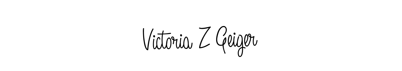 Create a beautiful signature design for name Victoria Z Geiger. With this signature (Angelique-Rose-font-FFP) fonts, you can make a handwritten signature for free. Victoria Z Geiger signature style 5 images and pictures png