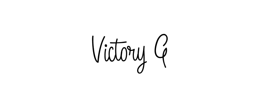 The best way (Angelique-Rose-font-FFP) to make a short signature is to pick only two or three words in your name. The name Victory G include a total of six letters. For converting this name. Victory G signature style 5 images and pictures png