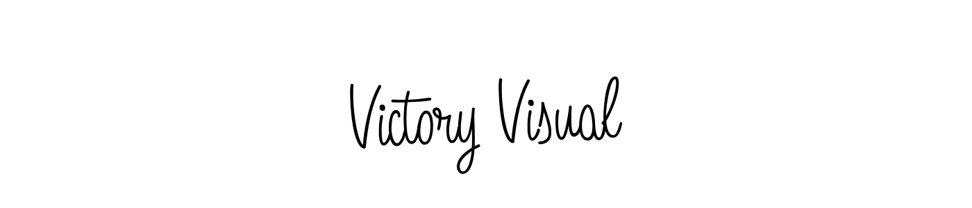 How to make Victory Visual name signature. Use Angelique-Rose-font-FFP style for creating short signs online. This is the latest handwritten sign. Victory Visual signature style 5 images and pictures png