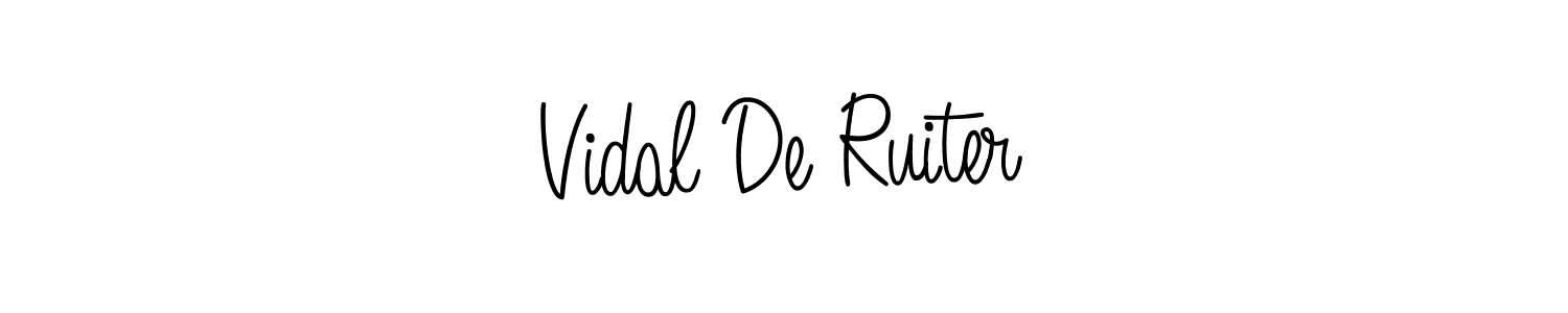 Use a signature maker to create a handwritten signature online. With this signature software, you can design (Angelique-Rose-font-FFP) your own signature for name Vidal De Ruiter. Vidal De Ruiter signature style 5 images and pictures png