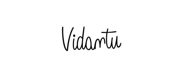 How to make Vidantu name signature. Use Angelique-Rose-font-FFP style for creating short signs online. This is the latest handwritten sign. Vidantu signature style 5 images and pictures png