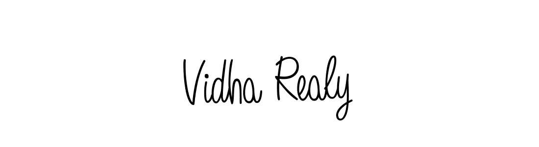 Design your own signature with our free online signature maker. With this signature software, you can create a handwritten (Angelique-Rose-font-FFP) signature for name Vidha Realy. Vidha Realy signature style 5 images and pictures png
