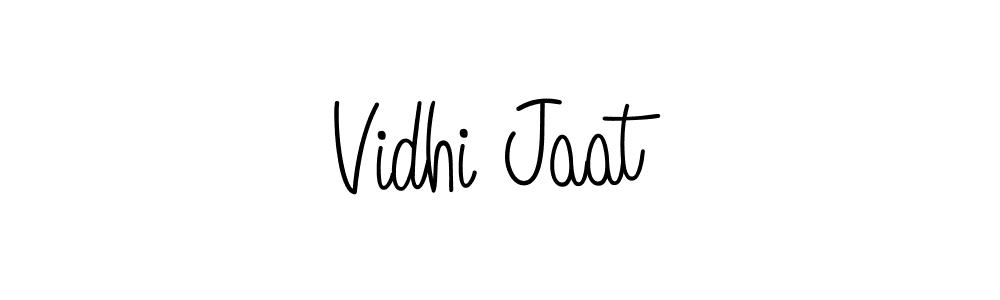 How to make Vidhi Jaat name signature. Use Angelique-Rose-font-FFP style for creating short signs online. This is the latest handwritten sign. Vidhi Jaat signature style 5 images and pictures png