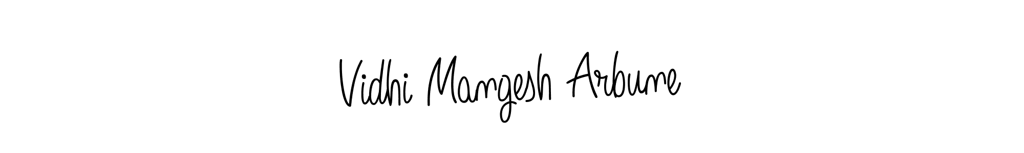 It looks lik you need a new signature style for name Vidhi Mangesh Arbune. Design unique handwritten (Angelique-Rose-font-FFP) signature with our free signature maker in just a few clicks. Vidhi Mangesh Arbune signature style 5 images and pictures png