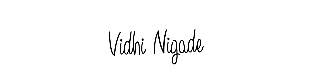 It looks lik you need a new signature style for name Vidhi Nigade. Design unique handwritten (Angelique-Rose-font-FFP) signature with our free signature maker in just a few clicks. Vidhi Nigade signature style 5 images and pictures png
