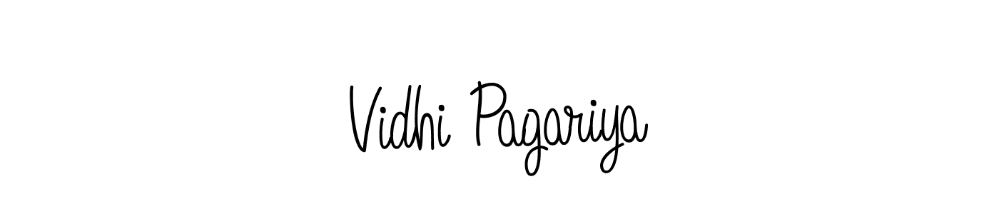 Design your own signature with our free online signature maker. With this signature software, you can create a handwritten (Angelique-Rose-font-FFP) signature for name Vidhi Pagariya. Vidhi Pagariya signature style 5 images and pictures png