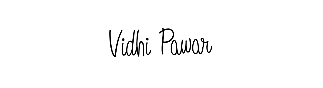You should practise on your own different ways (Angelique-Rose-font-FFP) to write your name (Vidhi Pawar) in signature. don't let someone else do it for you. Vidhi Pawar signature style 5 images and pictures png