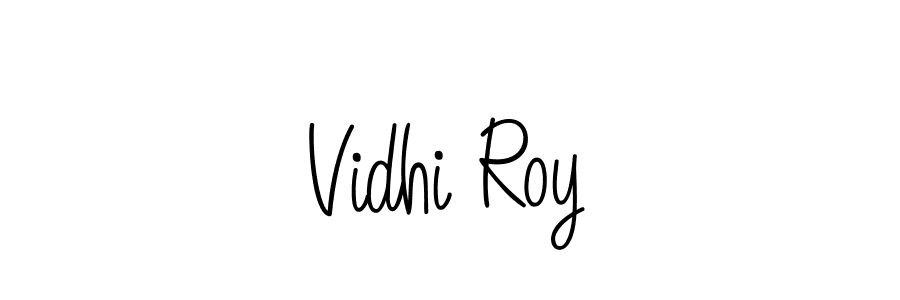 Use a signature maker to create a handwritten signature online. With this signature software, you can design (Angelique-Rose-font-FFP) your own signature for name Vidhi Roy. Vidhi Roy signature style 5 images and pictures png