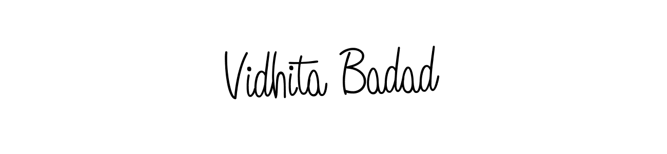 Angelique-Rose-font-FFP is a professional signature style that is perfect for those who want to add a touch of class to their signature. It is also a great choice for those who want to make their signature more unique. Get Vidhita Badad name to fancy signature for free. Vidhita Badad signature style 5 images and pictures png