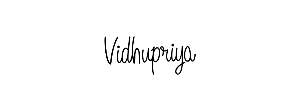 The best way (Angelique-Rose-font-FFP) to make a short signature is to pick only two or three words in your name. The name Vidhupriya include a total of six letters. For converting this name. Vidhupriya signature style 5 images and pictures png