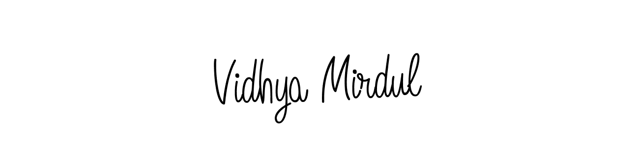 Check out images of Autograph of Vidhya Mirdul name. Actor Vidhya Mirdul Signature Style. Angelique-Rose-font-FFP is a professional sign style online. Vidhya Mirdul signature style 5 images and pictures png